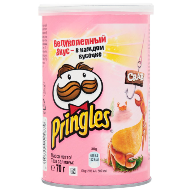 Чипсы картофельные Pringles со вкусом краба, 70 г