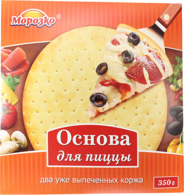 Основа для пиццы замороженная Морозко к/у 350г