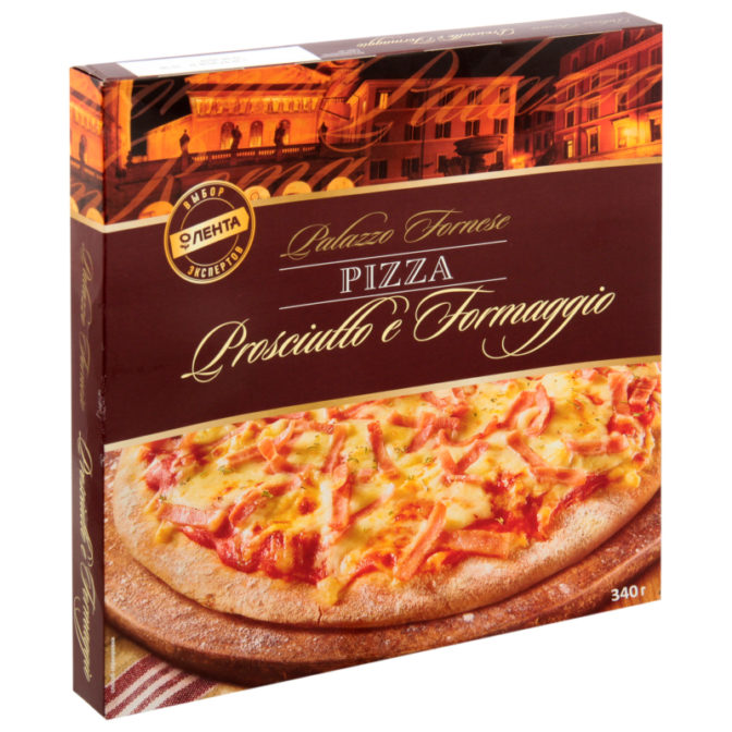 Пицца Palazzo Fornese Prosciutto e Formaggio с ветчиной и сыром глубокой заморозки, 340 г
