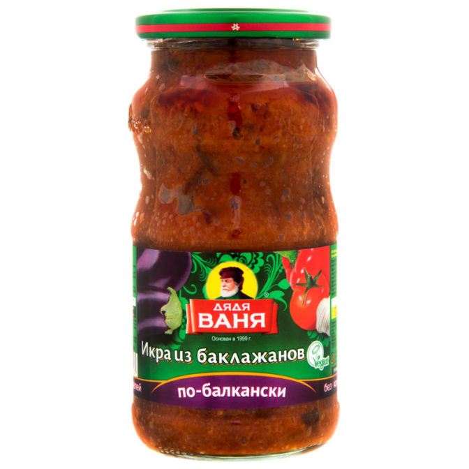 Икра овощная Дядя Ваня Икра из баклажанов По-балкански, 460 г