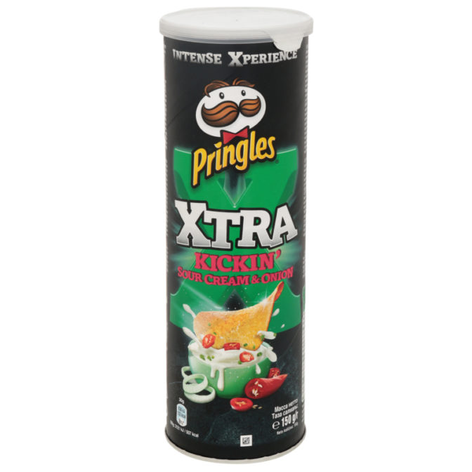 Чипсы Pringles XTRA сметана и лук, 150 г