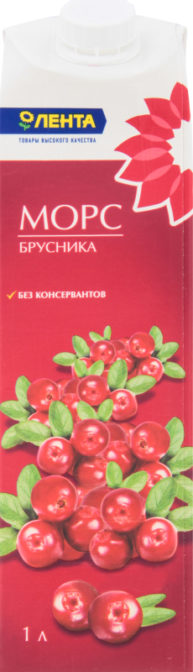 Морс для детей Лента Брусника от 3 лет, 1 л