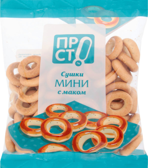 Сушки Просто Мини с маком, 350 г