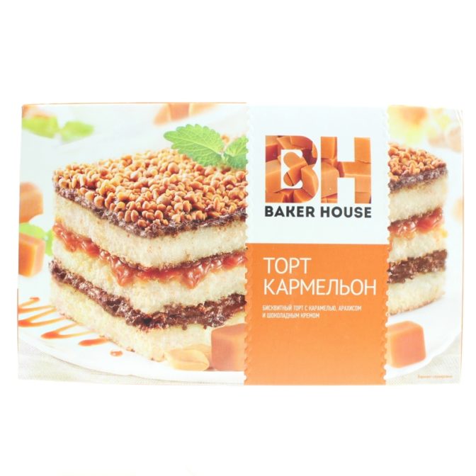Торт бисквитный Кармельон Baker House к/у 350г