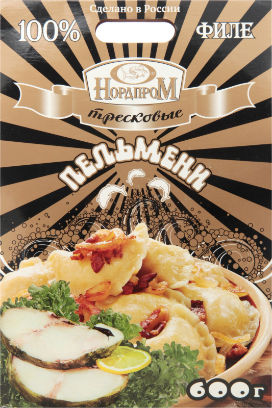 Пельмени Нордпром тресковые, 600 г