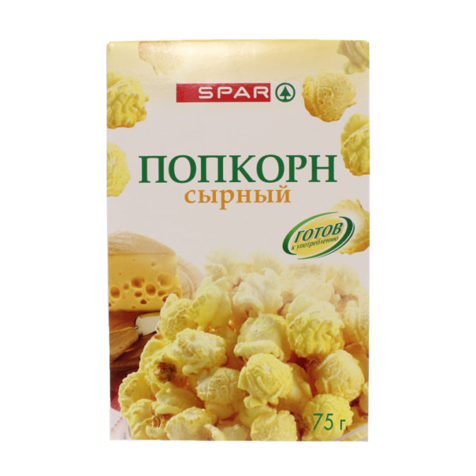 Попкорн сырный SPAR к/у 75г