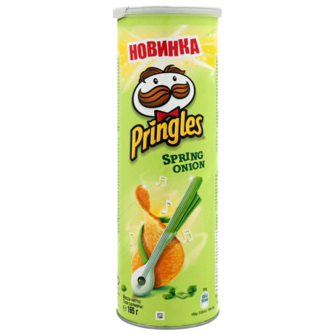 Чипсы картофельные Pringles Spring Onion со вкусом зеленого лука, 165 г