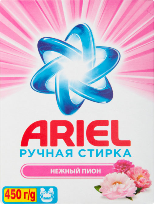 Стиральный порошок Ariel Ручная стирка Нежный пион, 450 г