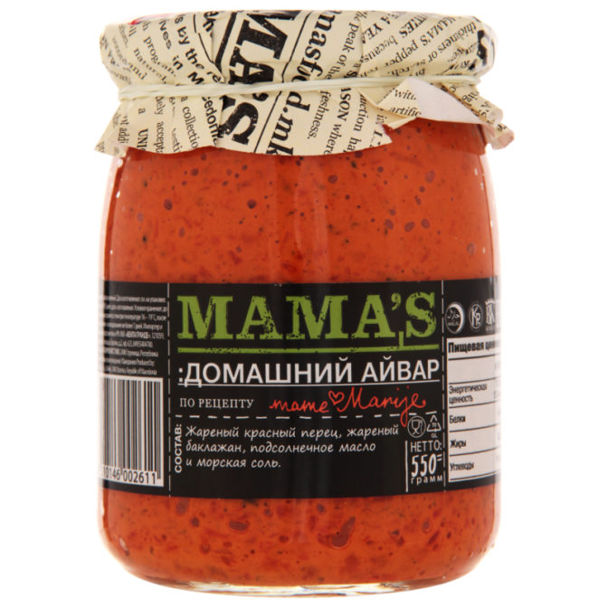Консервы овощные Mama's Айвар домашний, 550 г
