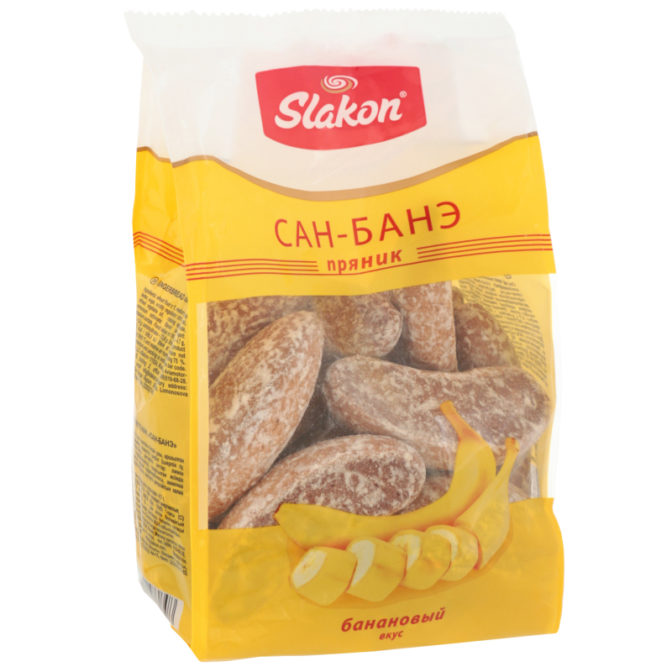 Пряники Slakon Сан-Банэ банановый, 450 г