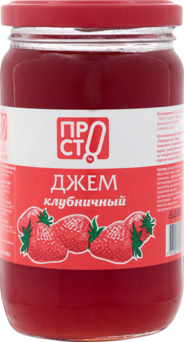 Джем Просто клубничный домашний, 430 г