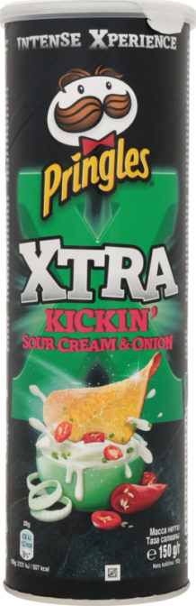 Чипсы Pringles XTRA сметана и лук, 150 г
