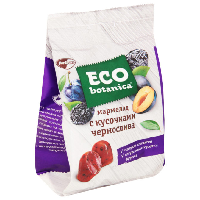 Мармелад Ротфронт Eco Botanica с кусочками чернослива, 200 г