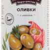 Оливки зеленые Маркет Перекресток фаршированные с лососем, 300 г