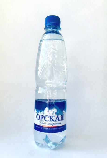 вода природная минеральная питьевая лечебно-столовая "орская" газированная