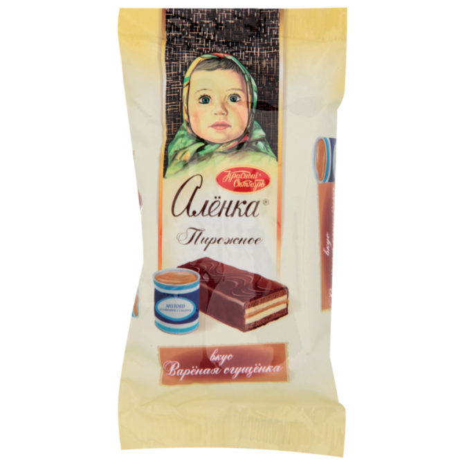 Пирожное Красный Октябрь Аленка вкус вареная сгущенка, 40 г