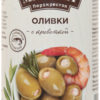 Оливки Маркет Перекресток зеленые фаршированные креветкой, 300 г