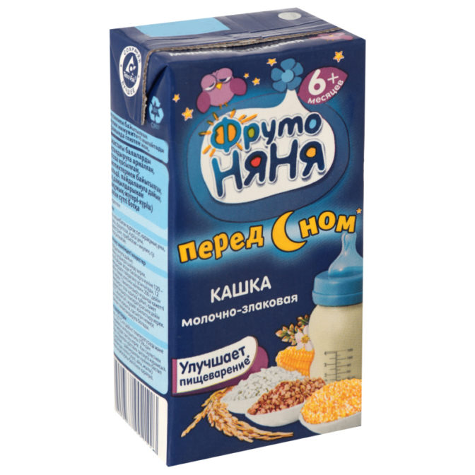 Каша для детей ФрутоНяня Перед сном молочно-злаковая от 6 месяцев, 200 мл