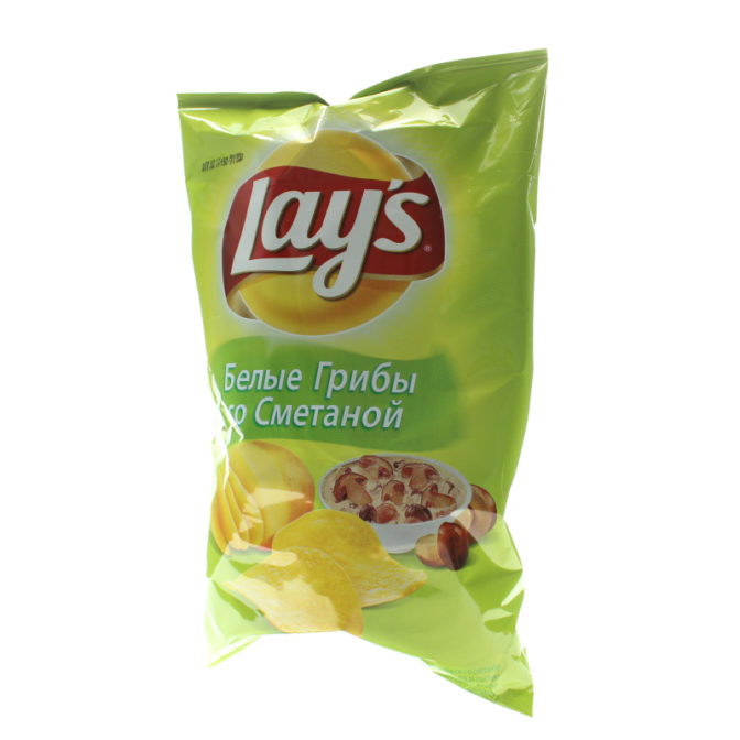 Чипсы картофельные Белые грибы со сметаной Lays м/у 150г