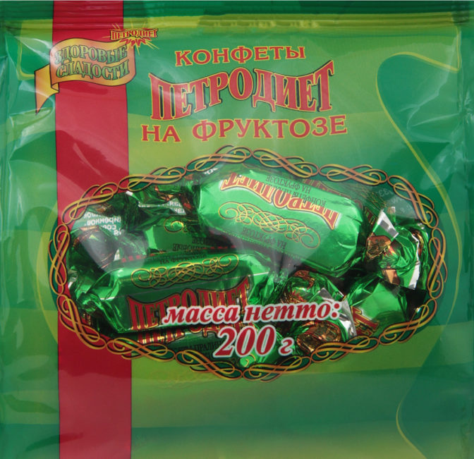 Конфеты Здоровые сладости Петродиет на фруктозе, 200 г
