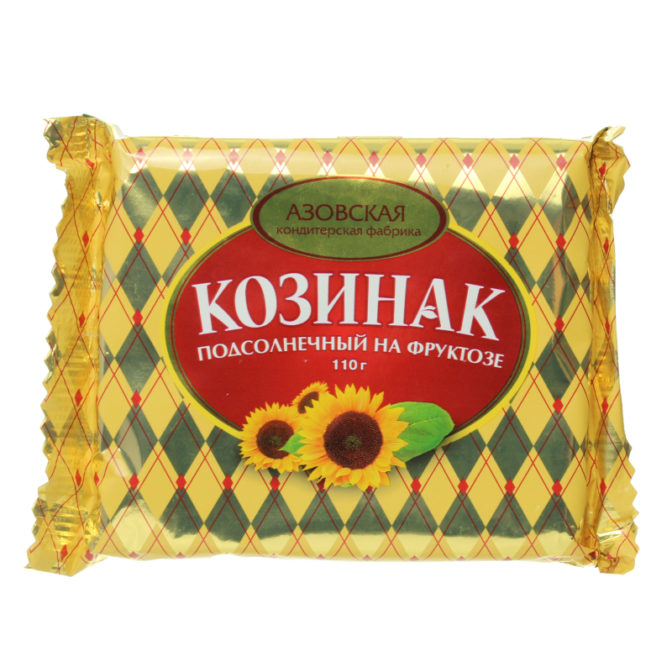 Козинак подсолнечный на фруктозе Азовская КФ м/у 110г