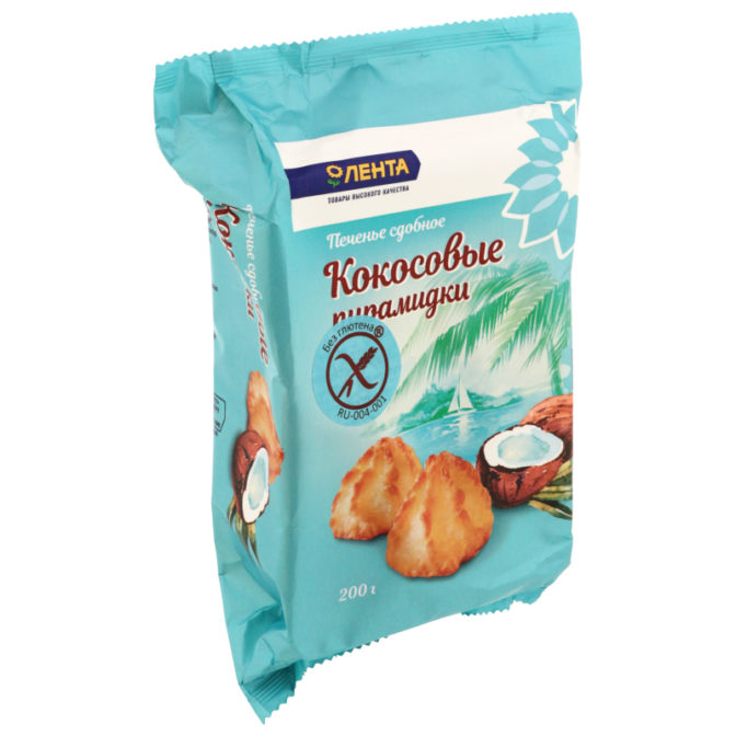 Печенье Лента Кокосовые пирамидки сдобное, 200 г