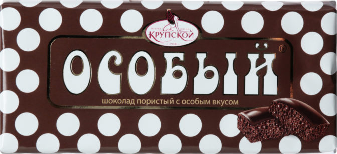 Шоколад Крупской Особый темный пористый 40%, 80 г