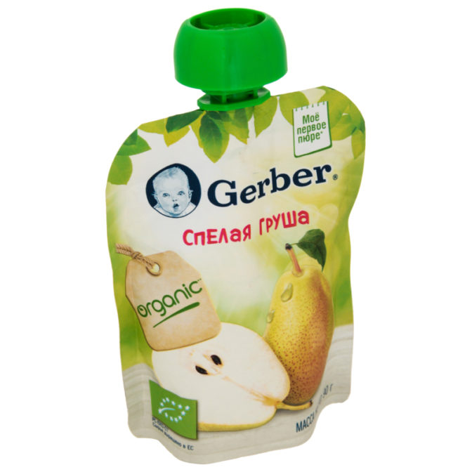 Пюре для детей Gerber Спелая груша от 4 месяцев, 90 г