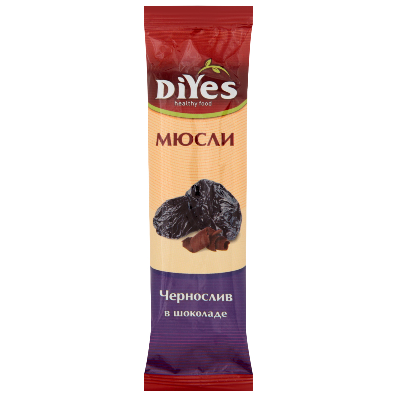 Батончик DiYes Мюсли чернослив в шоколаде, 25 г