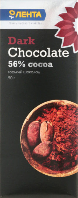 Шоколад Лента горький 56%, 90 г