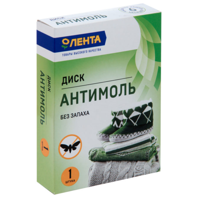 Средство инсектицидное Лента Антимоль диск без запаха
