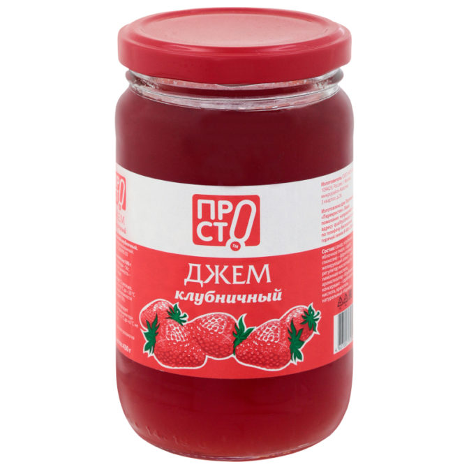 Джем Просто клубничный домашний, 430 г