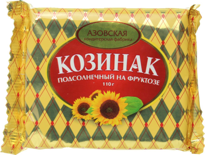 Козинак подсолнечный на фруктозе Азовская КФ м/у 110г