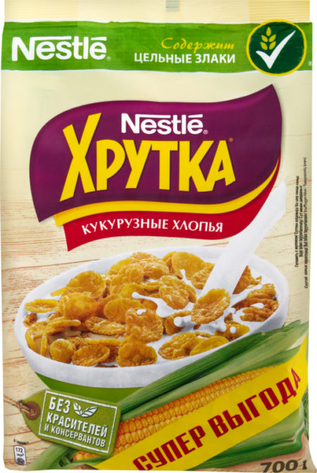 Готовый завтрак Nestle Хрутка хлопья кукурузные, 700 г
