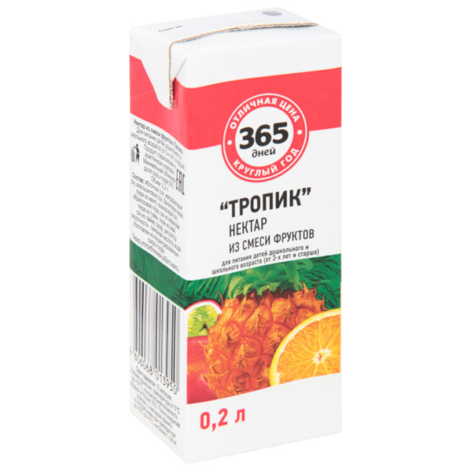Нектар 365 дней Тропик, 200 мл