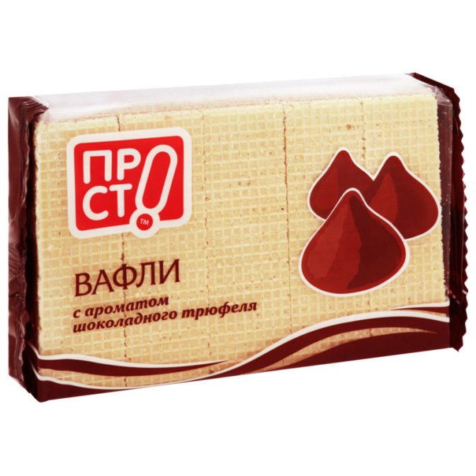 Вафли Просто с ароматом шоколадного трюфеля, 200 г