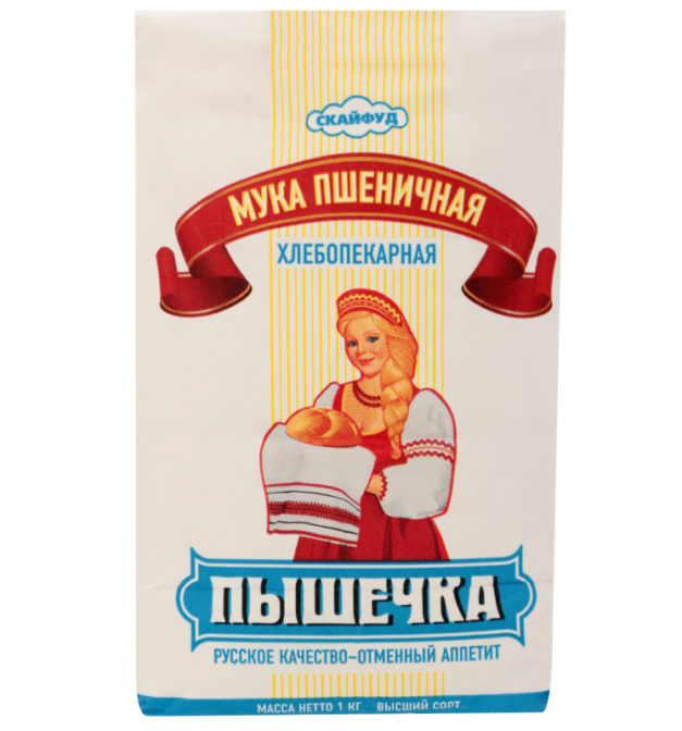 Мука Пышечка пшеничная высший сорт, 1 кг
