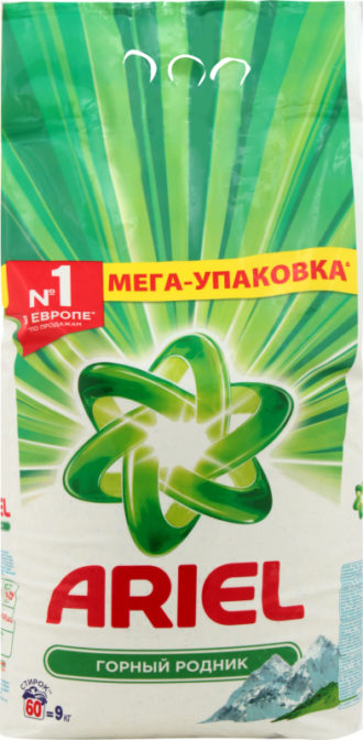 Стиральный порошок Ariel Automat Горный родник, 9 кг