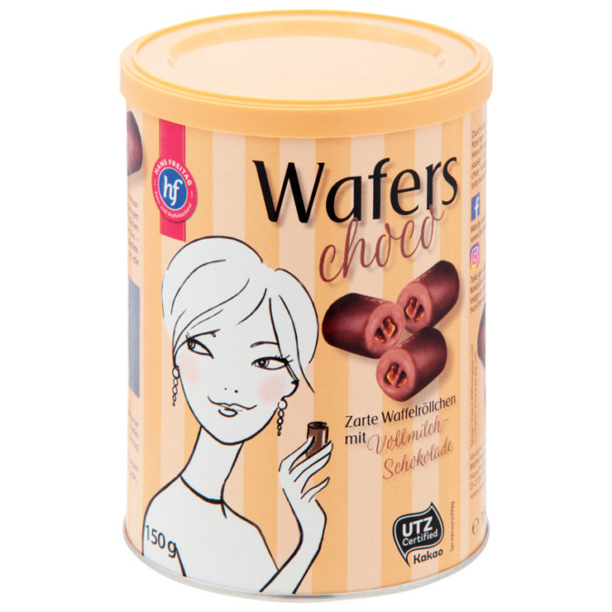 Вафельные роллы Hans Freitag Wafers Choco в молочном шоколаде, 150 г
