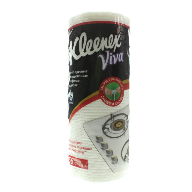 Салфетки Kleenex Viva универсальные в рулоне 56шт, упак