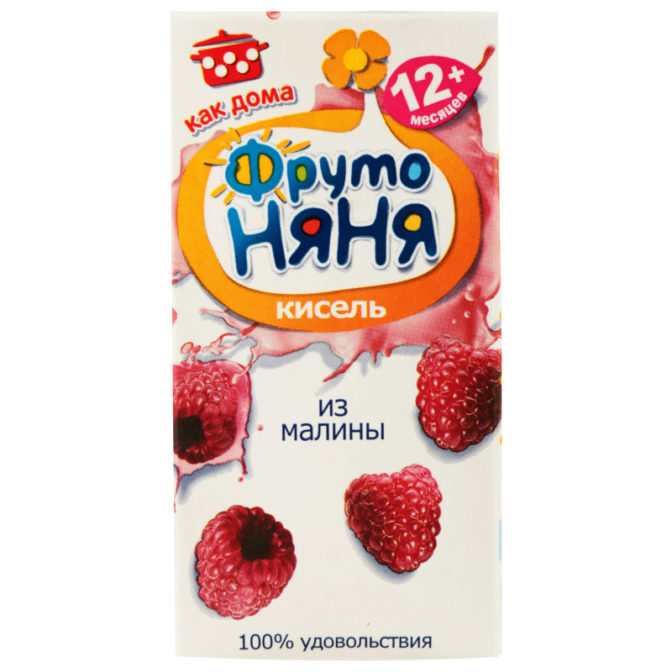 Кисель ФрутоНяня Малина, 200 мл