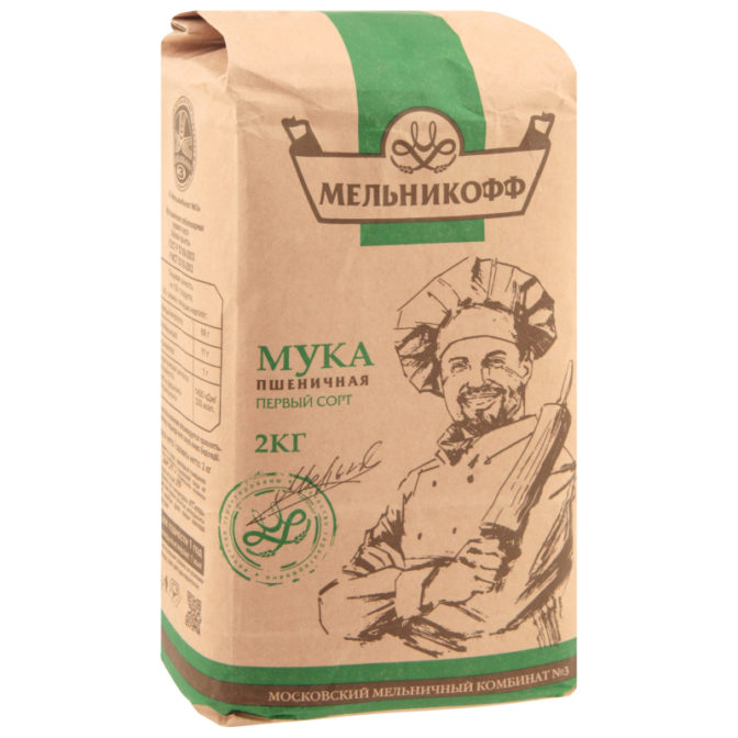 Мука Мельникофф пшеничная первый сорт, 2 кг