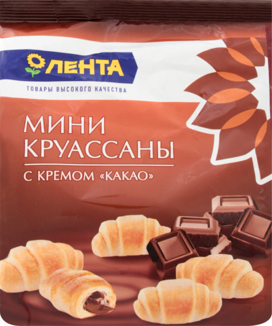 Круассаны Лента Мини с кремом какао, 180 г