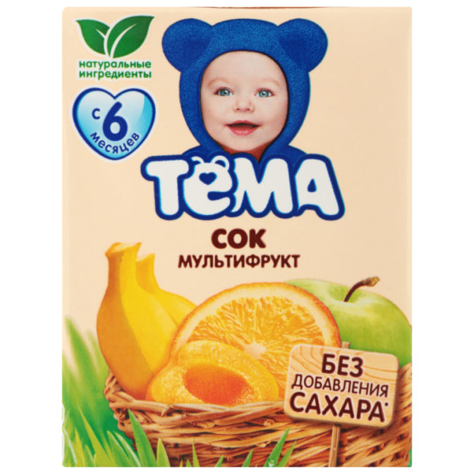 Сок детский Тема Мультифруктовый, 200 мл