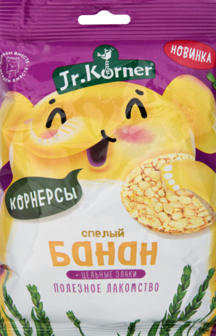 Хлебцы Jr.Korner рисовые спелый банан-цельные злаки, 30 г