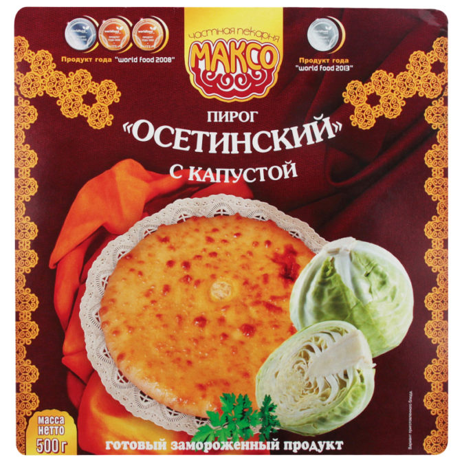Пирог Максо Осетинский с капустой замороженный, 500 г
