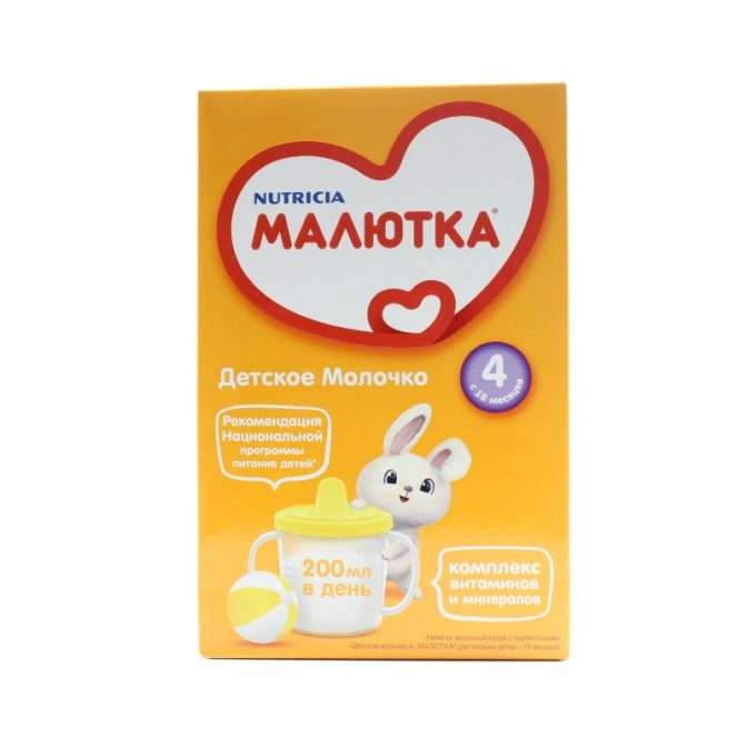 Напиток сухой молочный с 12 мес Детское молочко Малютка к/у 350г