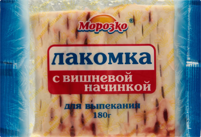 Полуфабрикат хлебобулочный Морозко Лакомка с вишневой начинкой для выпекания, 180 г