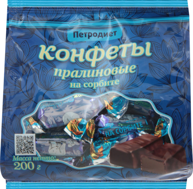 Конфеты Петродиет пралиновые на сорбите, 200 г
