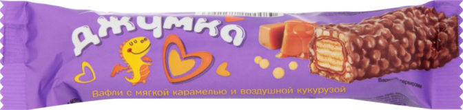Вафли Джумка с мягкой карамелью и воздушной кукурузой, 37 г